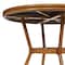 Flash Furniture Marseille French Bistro 31.5in. Table, Blk Textilene, Glass Top, Bamboo Print Alum Frame in Natural SDA-AD641011-80-BK-NAT-GG - alternate 2